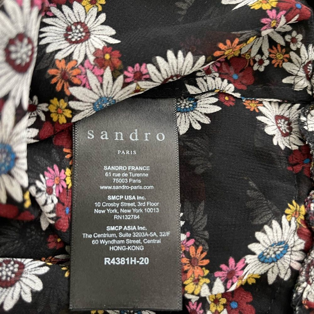 ‎Sandro Paris Floral Chiffon Dress - Picture 5 of 7